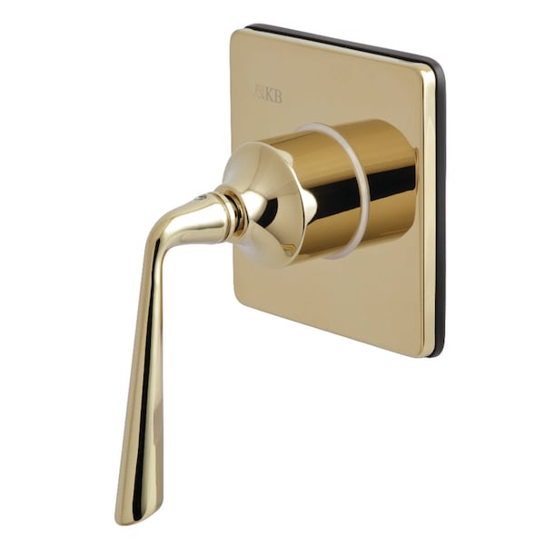 KS3042ZL Three-Way Diverter Valve W/ Sgl-Handle & Square Plate, Brass